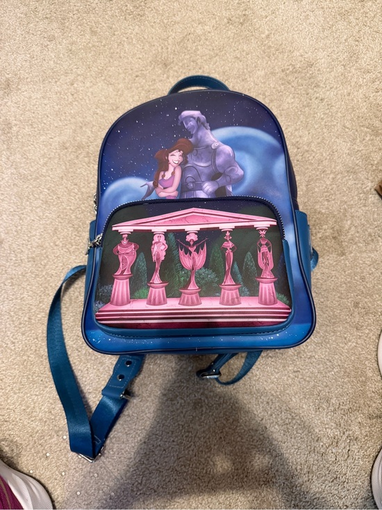 Loungefly Handbags - Loungefly Blue and Pink Hercules Mini Backpack